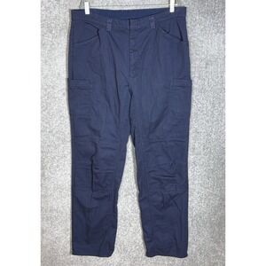 Red Kap Cargo Work Pants Mens Size 40x36 Navy Blue Cotton Pockets Straight Leg